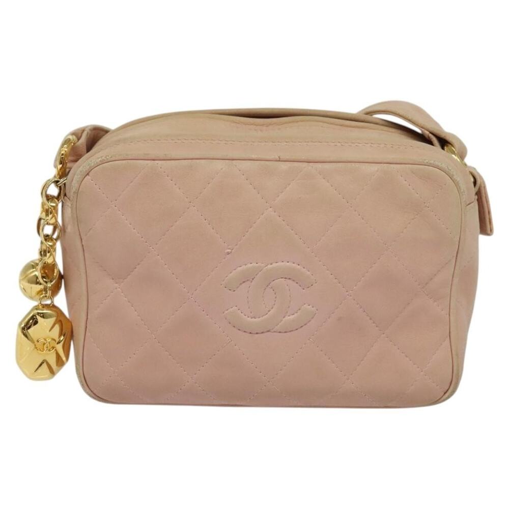 Chanel Matelasse Lambskin Shoulder Bag Pink